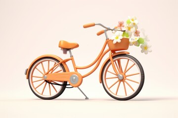 Wall Mural - Bicycle tricycle vehicle flower.