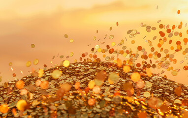 Wall Mural - fiber optics background with lots of light spots