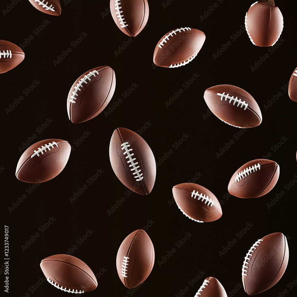 Abstract Pattern American Football American Football Pattern: A dynamic pattern of American footballs ...