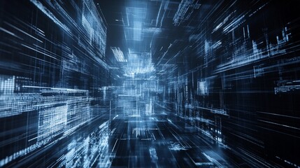Abstract futuristic technology background with digital data and coding structures