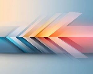 Wall Mural - a colorful, abstract design with a red arrow pointing to the right