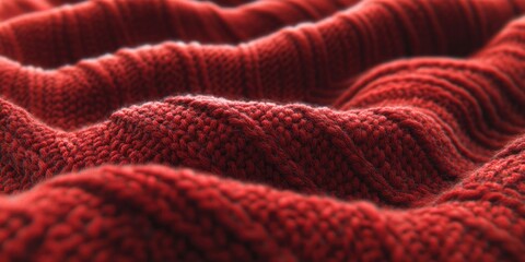 Wall Mural - Close-up of a red patterned fabric