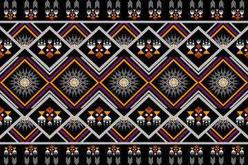 Wall Mural - Geometric ethnic pattern seamless design for background ,Tribal geometric seamless patterns, ethnic design, hipster backdrop, wallpaper Background, Design curtain, carpet ,fabric ,textile 