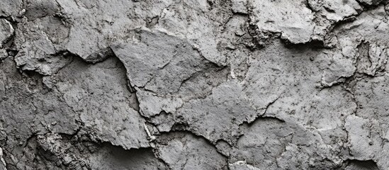 Aufkleber - Gray cracked plaster texture background with rough surface and peeling layers Copy Space
