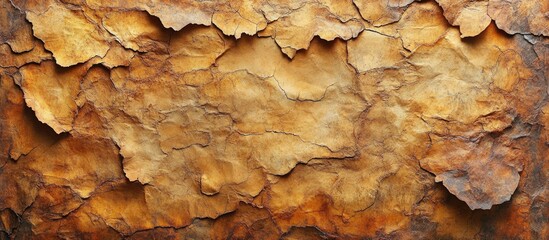 Aufkleber - Abstract textured background of weathered brown and orange peeling paint with rugged layers and copy space