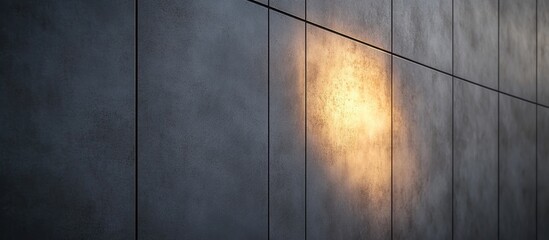 Fototapete - Abstract texture of a concrete wall illuminated by sunlight creating a warm glow with Copy Space for text insertion