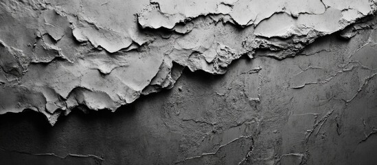 Aufkleber - Textured gray wall with peeling paint and abstract patterns Copy Space