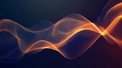 Wall Mural - mesmerizing swirling golden-orange trails form a stunning abstract pattern on a dark background, abs