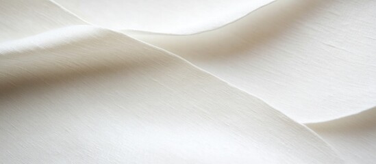 Aufkleber - Smooth white fabric background with gentle folds and soft textures for textile design. Copy Space available.