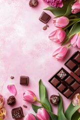 Wall Mural - Chocolate gift for Valentine’s Day celebration.