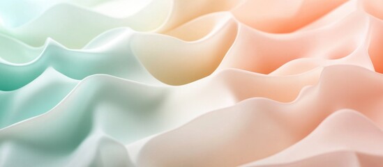 Poster - Abstract pastel fabric texture with gentle folds and waves in soft colors, suitable for backgrounds and layouts, Copy Space available