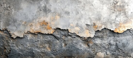 Aufkleber - Textured wall surface with peeling paint and exposed layers showing wear and decay Copy Space