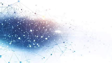 Wall Mural - minimalist tech blueprint with blue lines and nodes on a light grey background, modern and sleek, ab