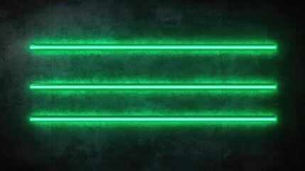 Wall Mural - neon green light stripes on dark background with copyspace for text decoration and design elements i