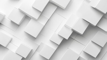 Wall Mural - white square abstract background.
