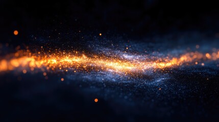 Poster - Breathtaking Cosmic Bokeh Lights Creating an Ethereal Glow in Dark Background