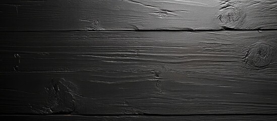 Leinwandbilder - Elegant Black Wooden Surface Background with Subtle Textured Grain and Soft Shadows Ideal for Branding and Text Placement
