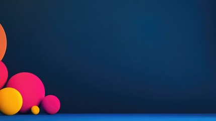 Colorful abstract shapes on a dark background creating a vibrant space for creative website design and web development features.