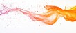 © pngking - Colorful abstract smoke or wave design in red and orange tones with splashes against a white background Copy Space