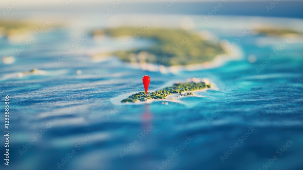 Ilustración de Stock Detailed map of affected islands in the Pacific ...
