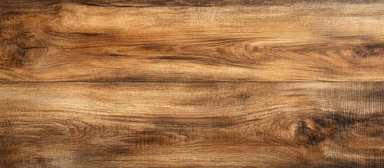 Wall Mural - Brown wooden texture with grain patterns and knots suitable for backgrounds and design projects Copy Space