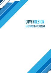 Wall Mural - abstract of blue rectangle for technology innovation concept vector cover template design background