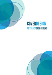 Wall Mural - abstract of blue circle for technology innovation concept vector cover template design background