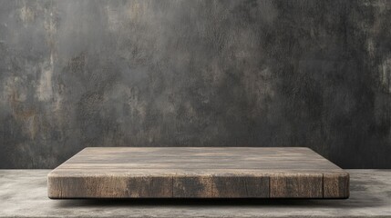 Wall Mural - empty wooden table with textured background and copy space for product display or promotional conten