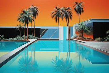 Canvas Print - swimming pool architecture outdoors plant.