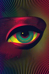 Wall Mural - eye art abstract graphics.