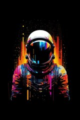 Wall Mural - astronaut helmet space illuminated.
