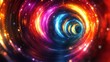 © Almahyra - Colorful swirling vortex tunnel, digital art, cosmic background, abstract design