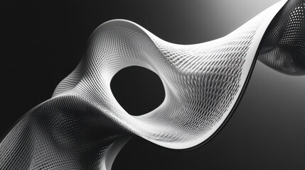 Aufkleber - An abstract futuristic shape with a sleek, 3D render showcases cutting-edge design and modern aesthetics.
