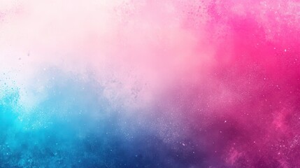 Fototapete - An abstract gradient background blending pink, blue, and purple hues with a grainy noise texture. This retro-inspired design creates a visually striking banner with a nostalgic and artistic flair.