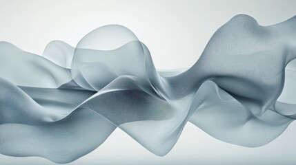 Aufkleber - An abstract grainy background featuring subtle gray liquid lines and wave shapes on a white backdrop, with a noise texture effect.