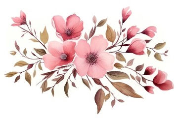 Wall Mural - Flower blossom pattern plant.