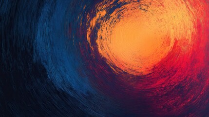Aufkleber - An abstract poster design featuring a color swirl vortex with a grainy background and noise texture.
