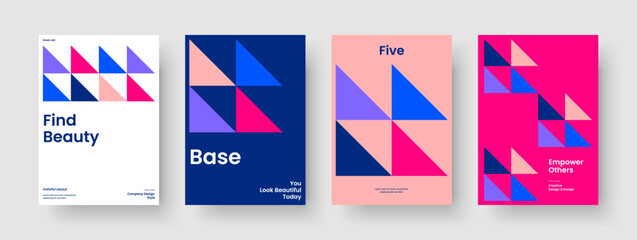 Wall Mural - geometric report design. creative brochure template. isolated background layout. book cover. banner.