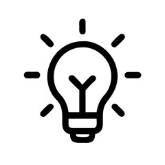 Aufkleber - Light Bulb Vector Icon for Illumination and Innovation Representation