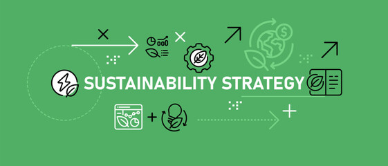Wall Mural - sustainability strategy conceptual eco environment new technology planning nature power energy optim