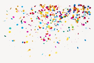 Wall Mural - Colored confetti flying backgrounds white background celebration.