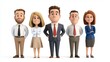 © Kitipong - Confident Business Team: Diverse Professionals Collaborating in 3D Cartoon Illustration