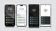 © Jer - High-Quality 3D Smartphone Mockup with Push Notification, SMS, and Email – Realistic Front View of Mobile App Display.Vector.