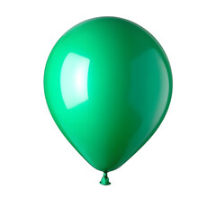 Wall Mural - green balloon isolated on transparent background cutout