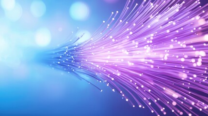 Wall Mural - networking digital connection colorful network nodes pulsating with light, dynamic lines connecting 