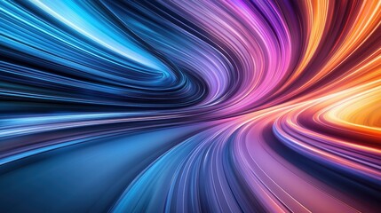Wall Mural - neon futuristic portal multicolored neon portal swirling with energy, futuristic interior with glowi
