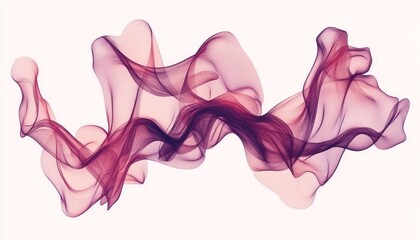 Wall Mural - Abstract Digital Art, Curving Purple Form, Smooth Gradient, Elegant Design on White Background