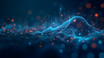 Wall Mural - digital background perfect for tech processes, neural networks, artificial intelligence, data transf