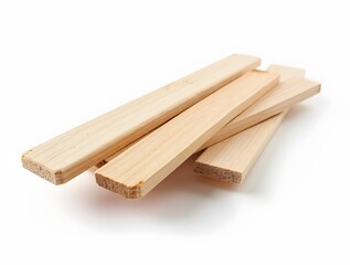 Isolated 2x4 wood boards on white background