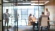 © Htet Wai Phyo - blurred Female manager working with colleagues in office, consulting client or investor, hr taking job interview. busy business people corporate executive recruitment team talking at group meeting